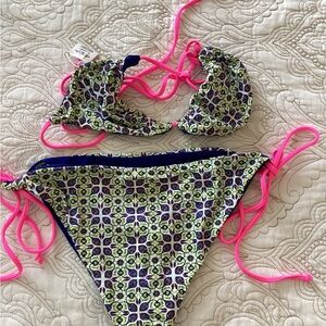 Basta surf string reversible bikini sz L NWT